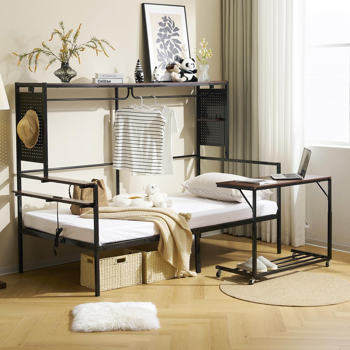 ニトリ ベッドフレーム カイト3 収納 コンセント シングル 格安 d4524 ニトリ ベッドフレーム カイト3 収納 コンセント シングル 格安 d4524